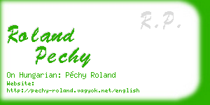 roland pechy business card